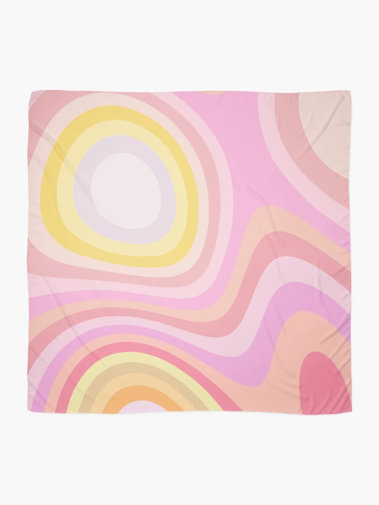 Thumbnail 2 of 3, Scarf, Pink and Funky Abstract Vector Pattern designed and sold by patternsoup.