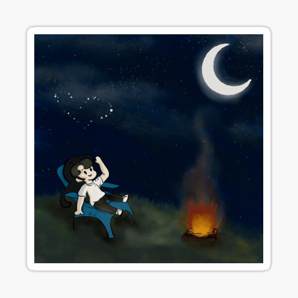 Bonfire and Stargazing Sticker