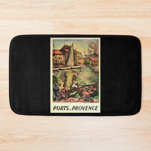 Item preview, Ports de Provence retro poster designed and sold by CorasPosters.