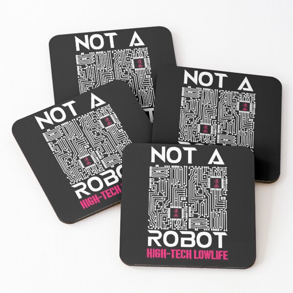 Item preview, Not a Robot, Aesthetic Vaporwave Cyberpunk Japanese Style Futurism  designed and sold by BitcoinBros.