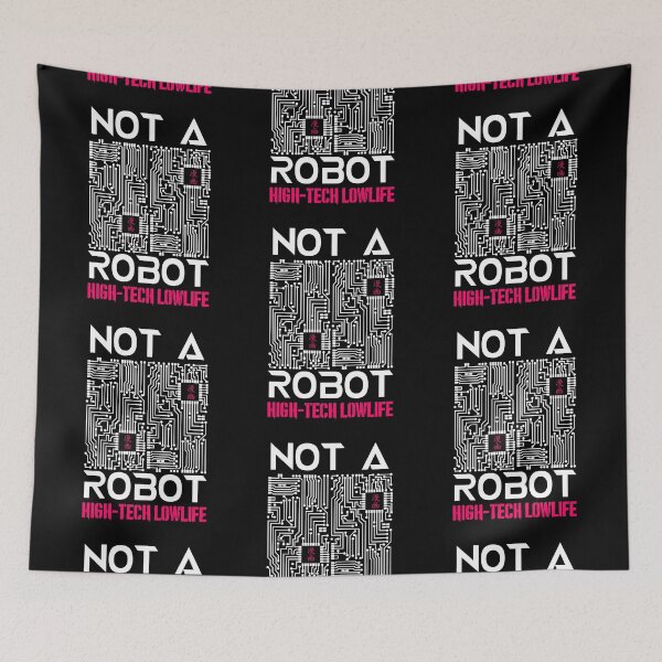 Item preview, Not a Robot, Aesthetic Vaporwave Cyberpunk Japanese Style Futurism  designed and sold by BitcoinBros.