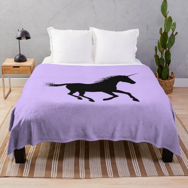 Item preview, Black Unicorn Silhouette on Pink Background designed and sold by AnnieDesignCo.