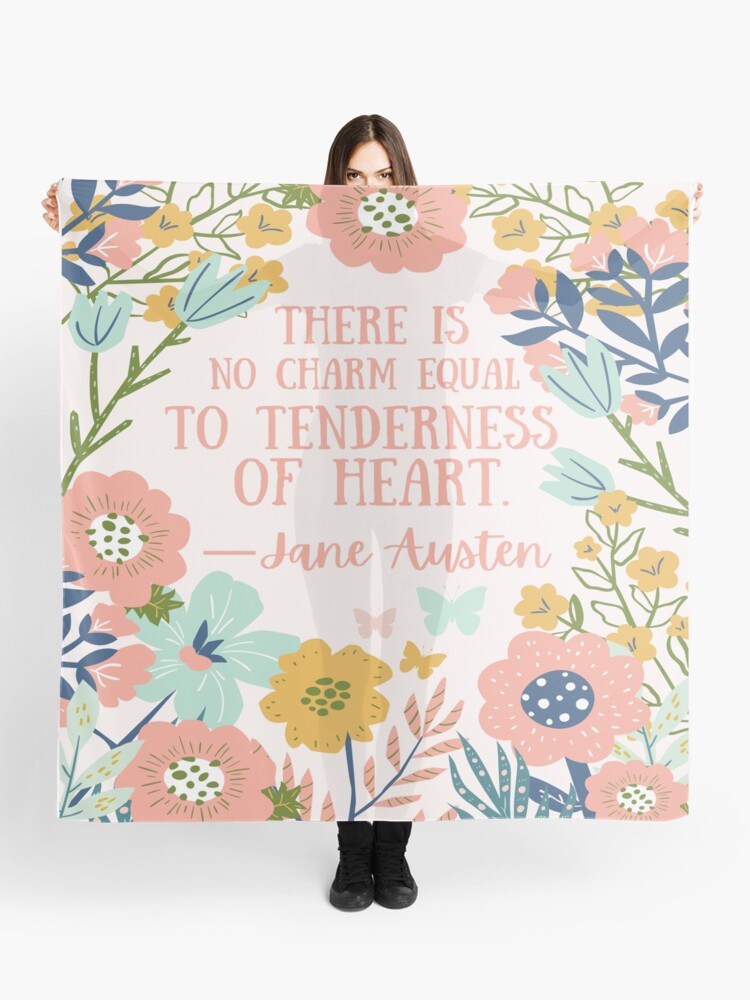 Thumbnail 1 of 3, Scarf, Jane Austen Quote designed and sold by Dollfacedesign.