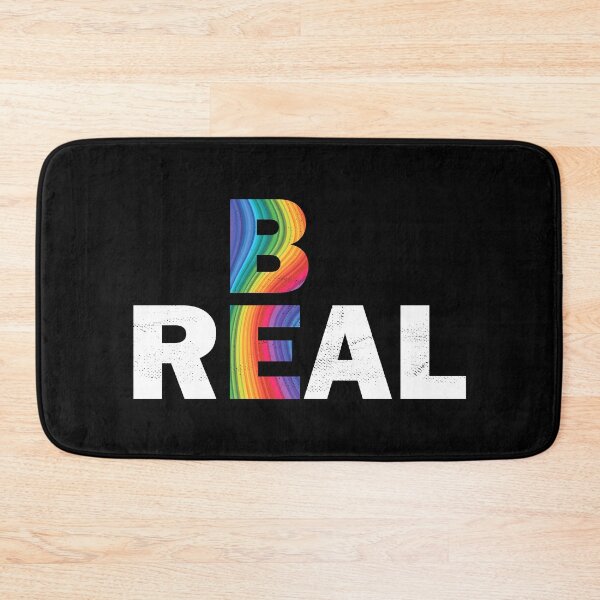 Item preview, BE REAL (rainbow distressed design) designed and sold by siggyspatsky.