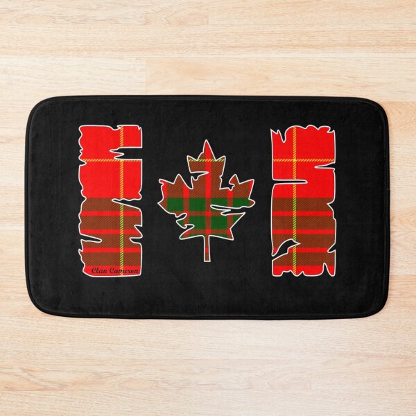 Item preview, Clan Cameron Canadian Flag Tartan designed and sold by BagTown Clans.