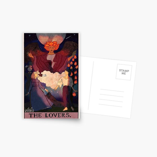 Howls Moving Castle Lovers Tarot Carte postale