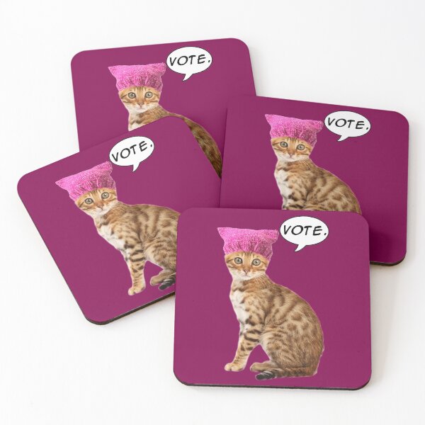 Item preview, Resistance Kitty Says VOTE (plum) designed and sold by Thelittlelord.