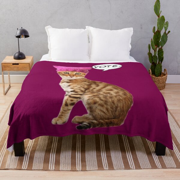 Item preview, Resistance Kitty Says VOTE (plum) designed and sold by Thelittlelord.