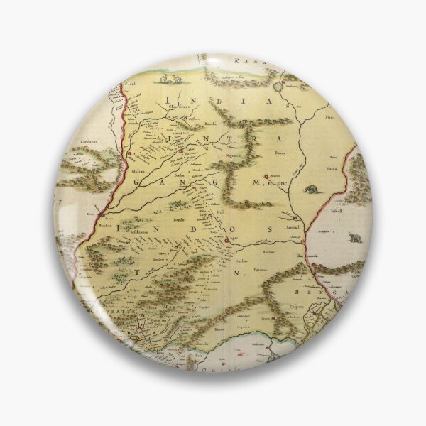 Item preview, Ancient map of India, Pakistan, Afghanistan in 17th designed and sold by ganje.