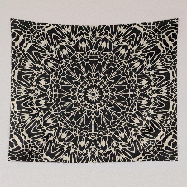 Item preview, Gold Wire Mandala in Black designed and sold by Kelly Dietrich Mandala & Fractal Art.