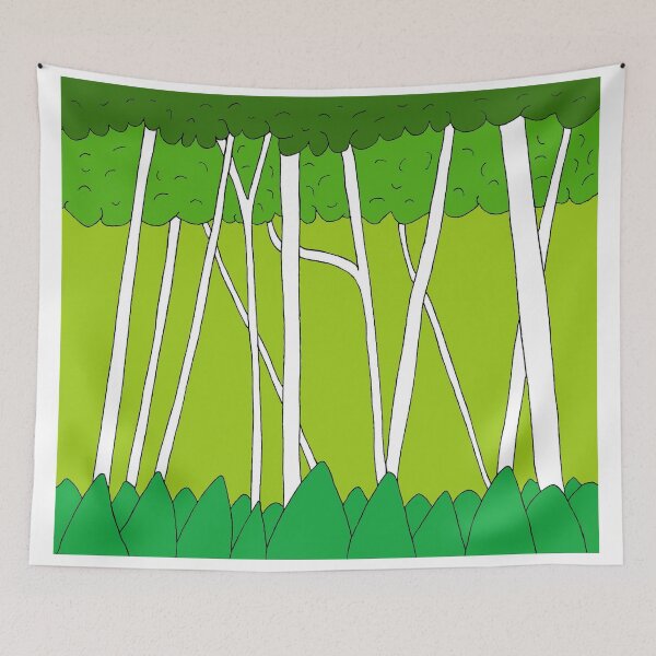 Item preview, Peaceful Birch Forest designed and sold by TreehopperTradingCo.