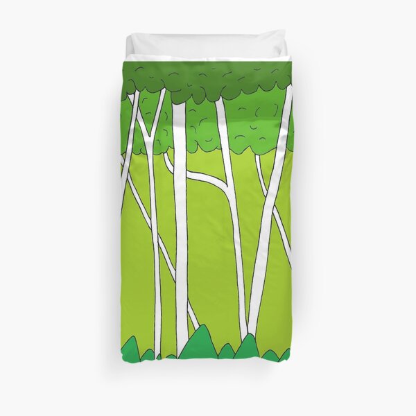 Peaceful Birch Forest Duvet Cover