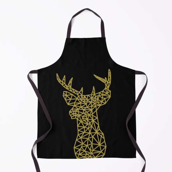 Item preview, Geometric Gold Wire Frame Deer Antlers Stag Head designed and sold by MyArt23.