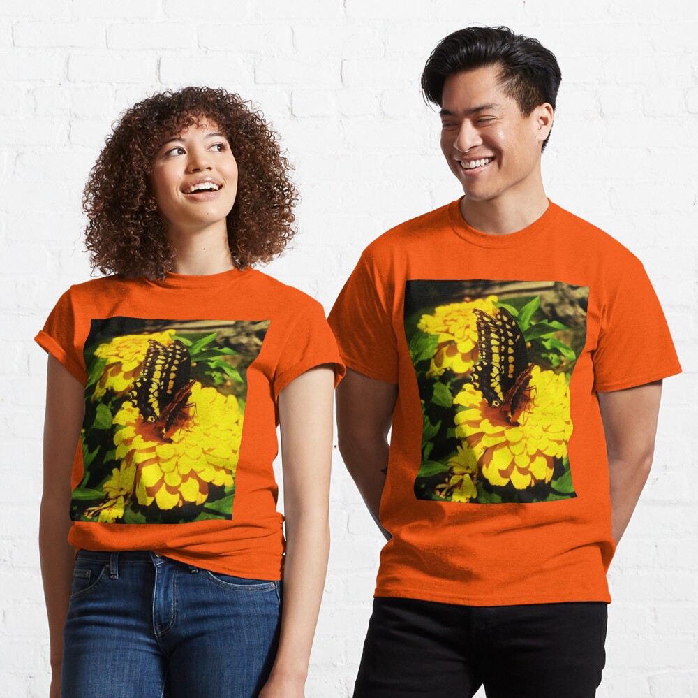 Yellow butterfly by Yannis Lobaina Classic T-Shirt