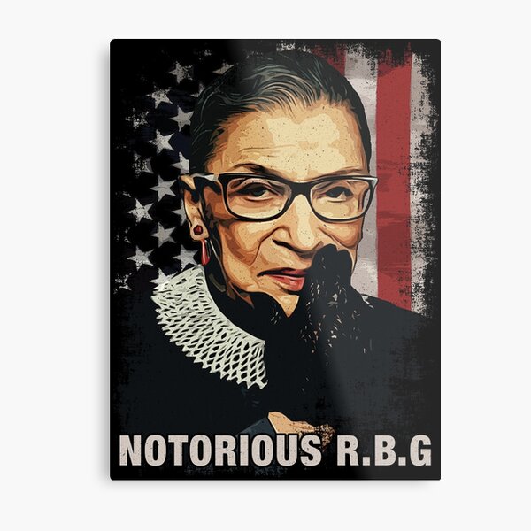 Vintage Notorious RBG American Flag Metal Print