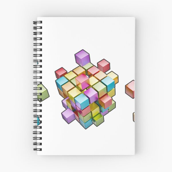Item preview, Abstract Colorful Cubes Reflective Surface Puzzle Rubiks Nerd designed and sold by noirty.