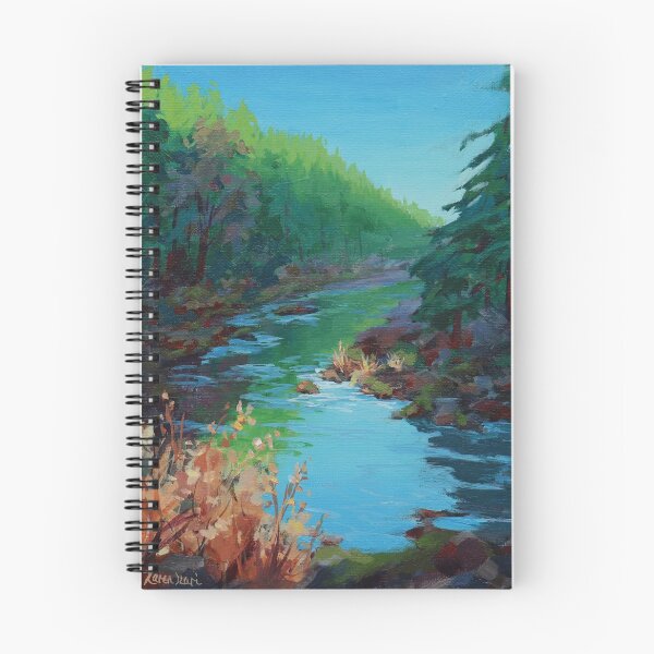 Item preview, Morning Sunlight - colorful river painting designed and sold by Karen Ilari.