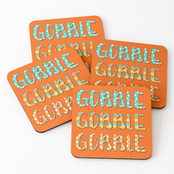 Item preview, Gobble Gobble Gobble Turkey Thanksgiving Holiday colorful designed and sold by TeeThePeople.