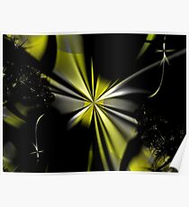 Yellow Flower Abstract Poster