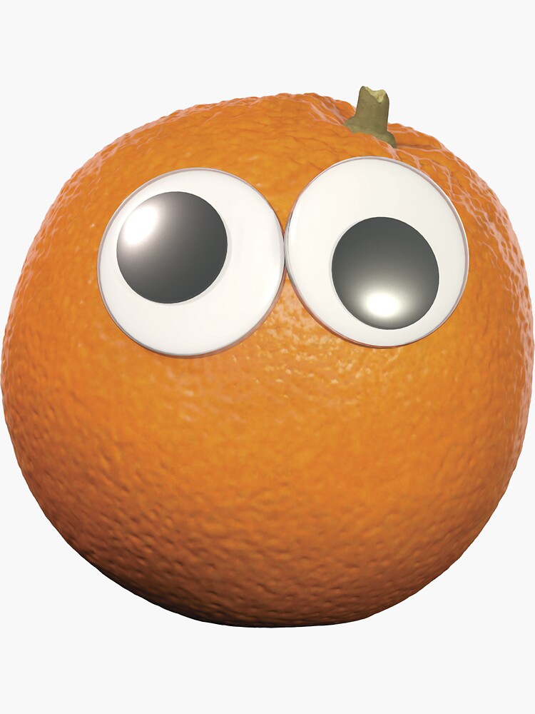 "GooglyEyed Orange" Sticker for Sale by browntimmy Redbubble