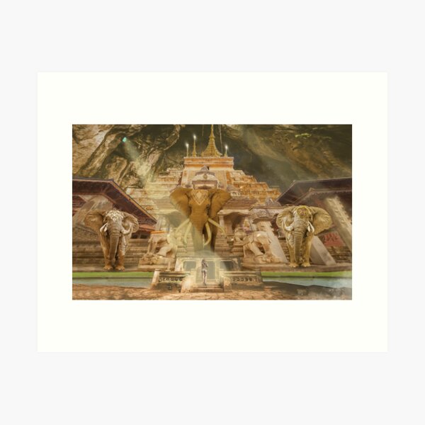 Templo de los Elefantes Lámina artística