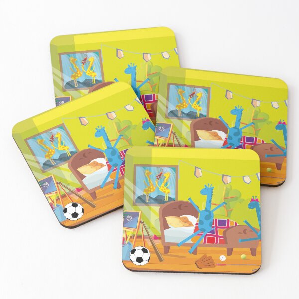 Item preview, It's wake up time for the blue giraffes! Time to go to school! designed and sold by bluegiraffekids.
