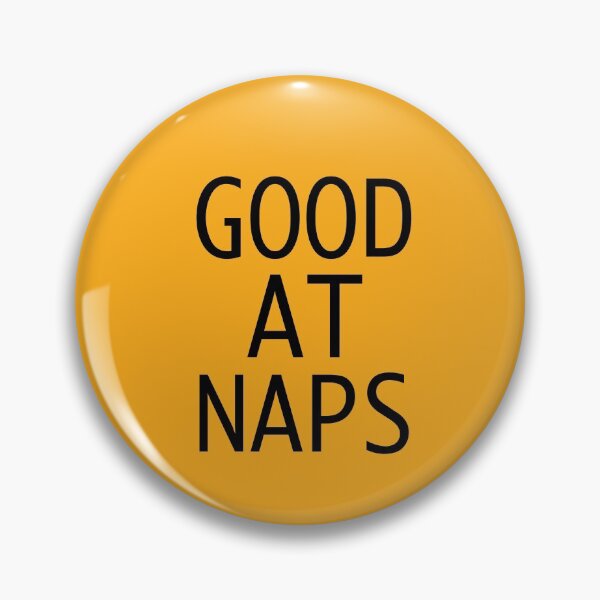 Item preview, Good at Naps Queen or King Sleepy Time Gift Saffron Gold Color designed and sold by Krista Doyle.