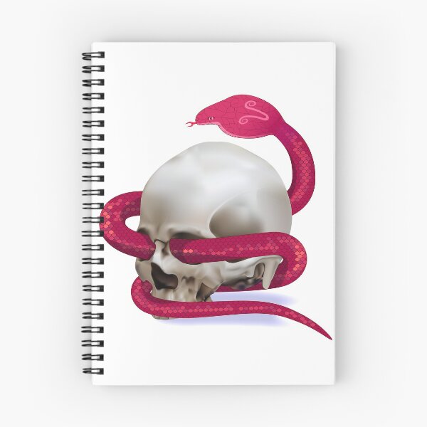 Item preview, Human skull entwined by red snake. designed and sold by hadkhanong.