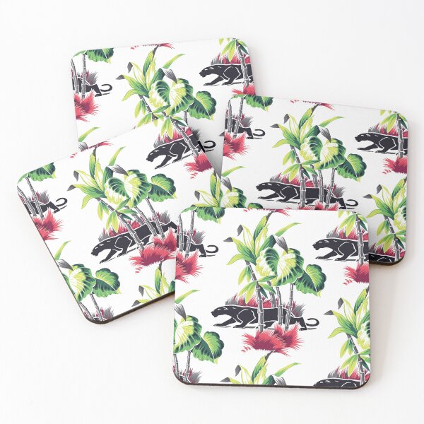 Item preview, Mid-Century Barkcloth Panther (Light) designed and sold by Raqilu Designs.