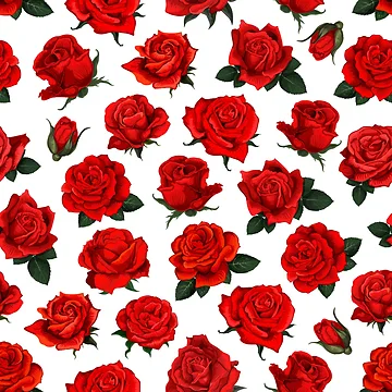 Artwork thumbnail, Red Roses Pattern by GutsyShop