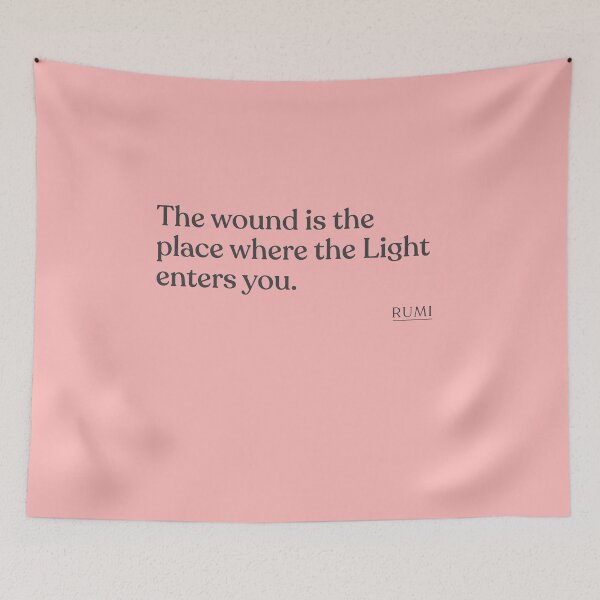 Item preview, Rumi - The wound is the place where the Light enters you. designed and sold by BookQuoteMerch.