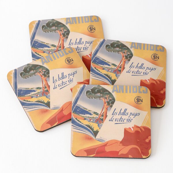 Item preview, Juan les Pins retro poster designed and sold by CorasPosters.
