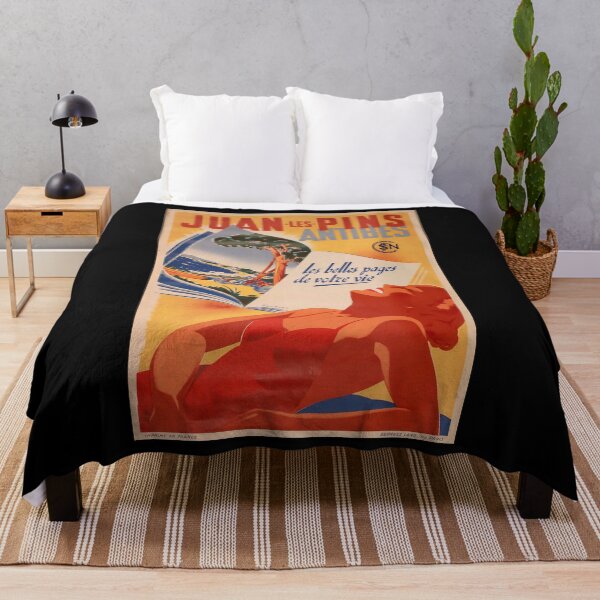 Item preview, Juan les Pins retro poster designed and sold by CorasPosters.