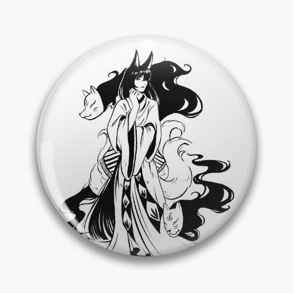 Item preview, Kitsune - Inktober 21 designed and sold by luzdelunadesign.