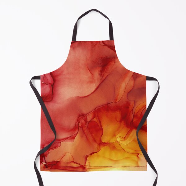 Item preview, Red Sunset Red and Yellow Abstract Ink Painting designed and sold by Olga Shvartsur.