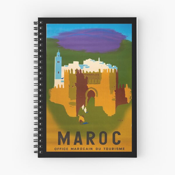 Artikelvorschau, Maroc retro poster entworfen und verkauft von CorasPosters.