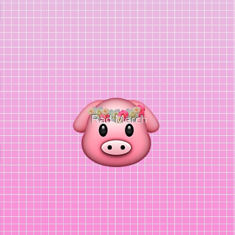 Pig Emoji in Flower Crown" Tote Bags by Rad Merch | Redbubble Pig Emoji in Flower Crown" Tote Bags by Rad Merch | Redbubble