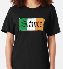 Camiseta ajustada Bandera irlandesa de Slainte
