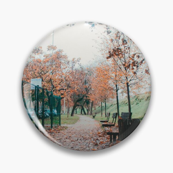 Item preview, Emptyness in a street covered by orange autumn leaves designed and sold by Carmen Jost.