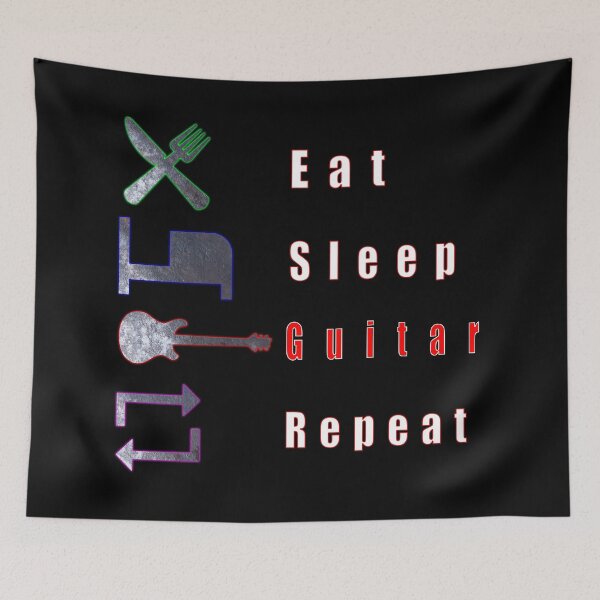 Item preview, Eat. Sleep. Guitar. Repeat. designed and sold by Rockergandalf.
