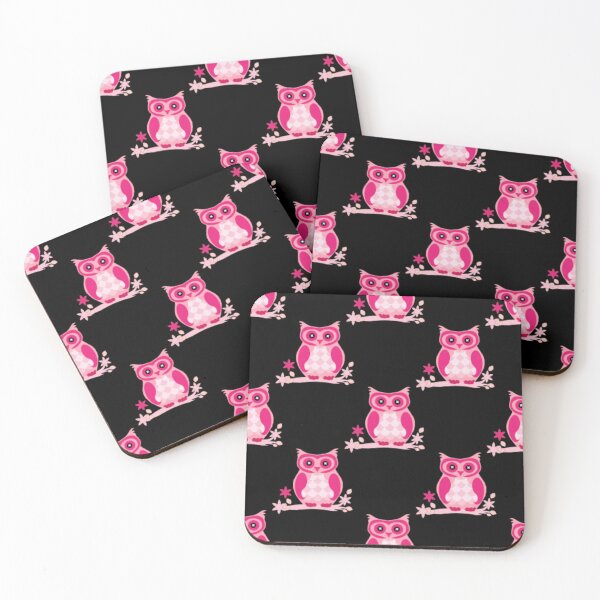 Item preview, Pink Owl Pattern Print designed and sold by ThingsByJoy.