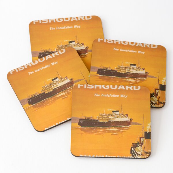 Item preview, Cork Fishguard retro poster designed and sold by CorasPosters.