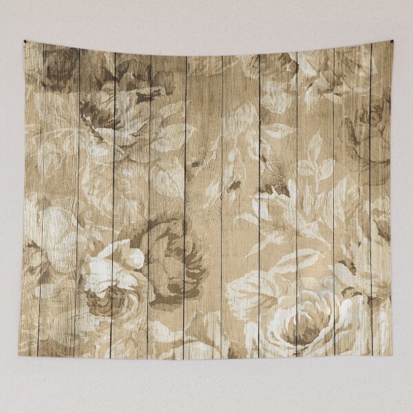 Item preview, Old wooden roses art pattern farmhouse  designed and sold by anzus13carlett.