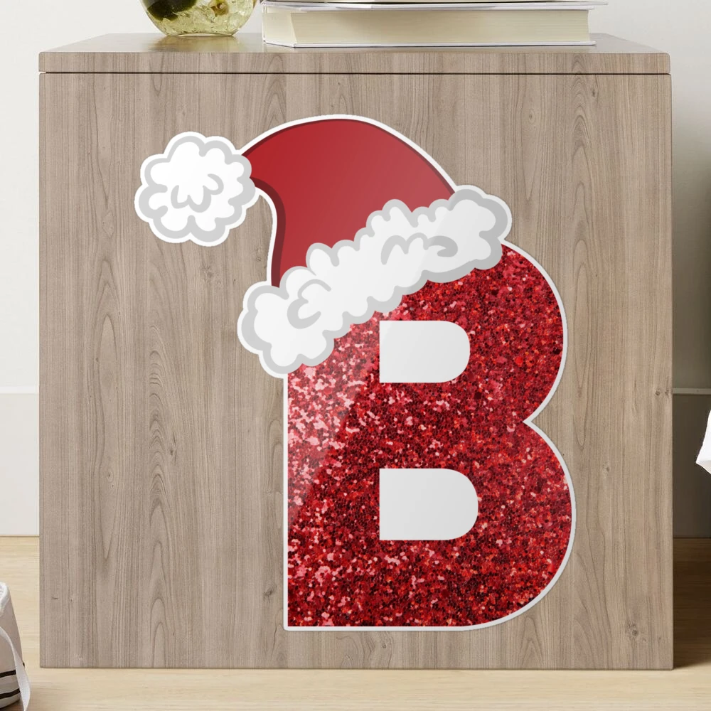 Sparkly Christmas Letter B | Art Print