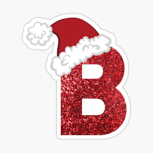 Sparkly Christmas Letter B Sticker for Sale by LiveAndGlow