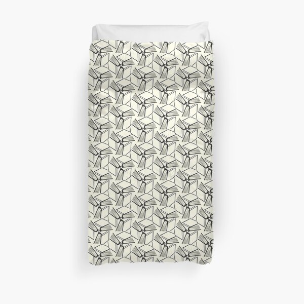 Books All Over Pattern Duvet Cover