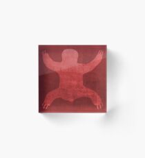 Sloth Spread In Red Acrylic Block