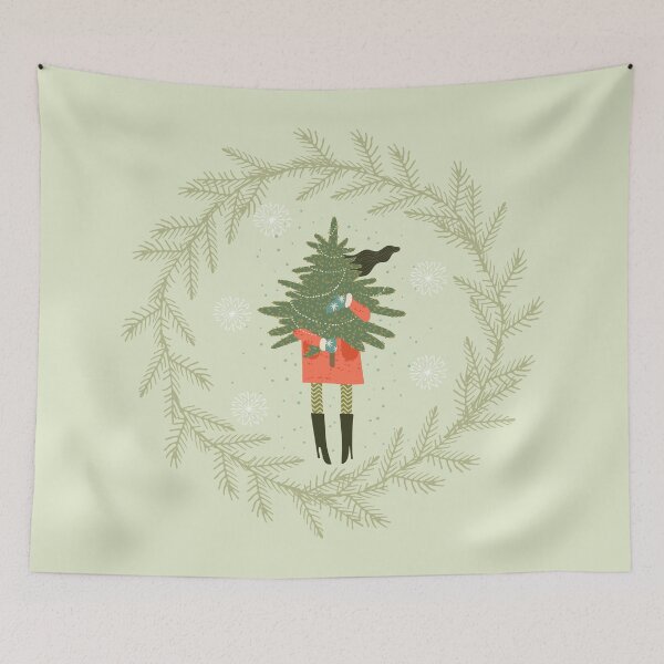 Item preview, girl with hidden Face on Christmas designed and sold by DisenyosDeMike.