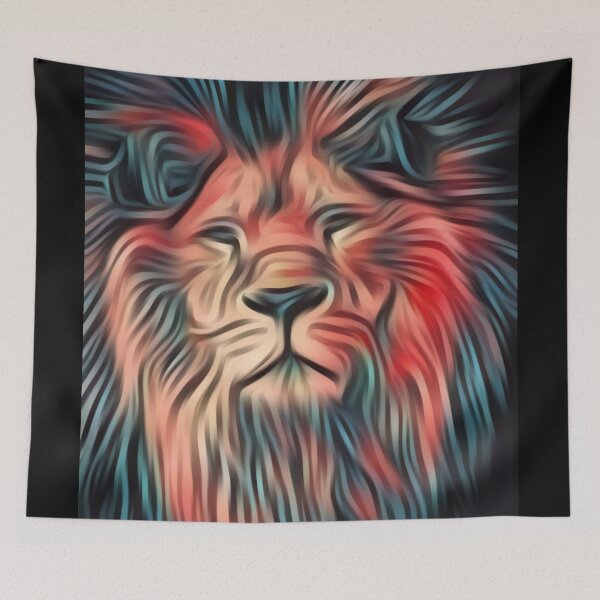 Item preview, Colorful lion painting designed and sold by Gordon Nelson.