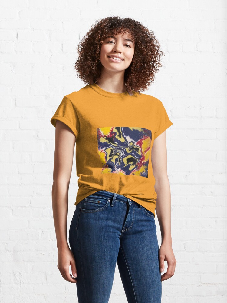 Alternate view of Peace Love & Happiness-Abstract Painting Classic T-Shirt